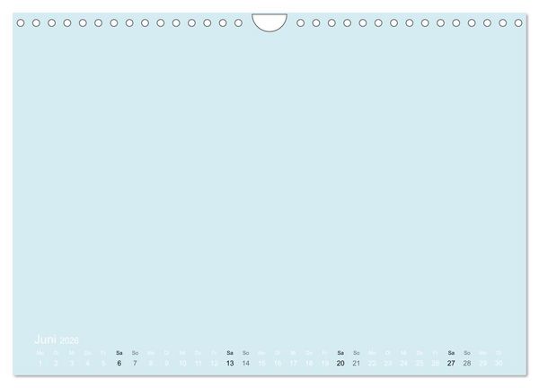 Produktbild: Bastelkalender - hell Blau (Wandkalender 2026 DIN A4 quer), CALVENDO Monatskalender