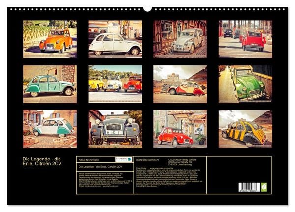 Produktbild: Die Legende - die Ente, Citro&euml;n 2CV (Wandkalender 2026 DIN A2 quer), CALVENDO Monatskalender