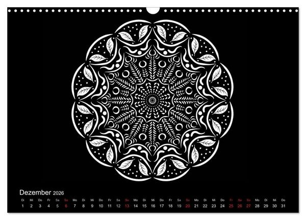 Produktbild: Entspannung und Ruhe durch Mandalas (Wandkalender 2026 DIN A3 quer), CALVENDO Monatskalender