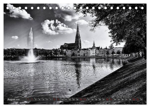 Produktbild: Ein Blick auf Schwerin (Tischkalender 2026 DIN A5 quer), CALVENDO Monatskalender