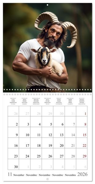 Produktbild: AI heroes, gods and creatures of Greek mythology (Wall Calendar 2026 12 &times; 12 Inch) CALVENDO 12 Month Wall Calendar