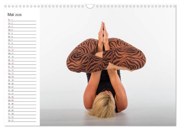 Produktbild: Yoga-&Uuml;bungen. Geschmeidig werden und bleiben! (Wandkalender 2026 DIN A3 quer), CALVENDO Monatskalender