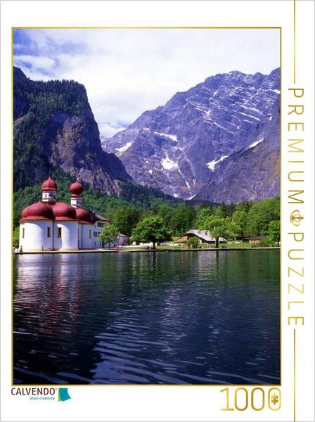 Produktbild: CALVENDO Puzzle K&ouml;nigssee am Fu&szlig;e des Watzmann | 1000 Teile Lege-Gr&ouml;&szlig;e 64x48cm Foto-Puzzle f&uuml;r gl&uuml;ckliche Stunden