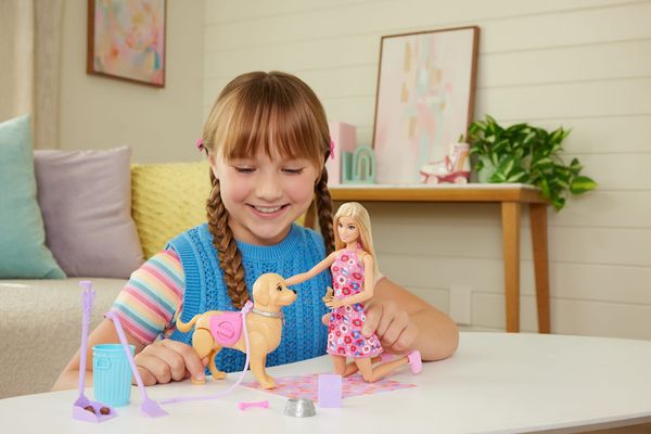 Produktbild: Barbie Hundespaziergang Spielset mit Puppe