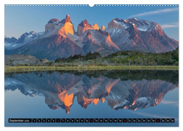 Produktbild: Patagonien und Feuerland (Wandkalender 2026 DIN A2 quer), CALVENDO Monatskalender