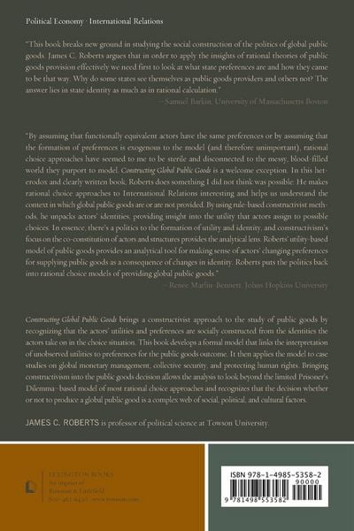 Produktbild: Constructing Global Public Goods