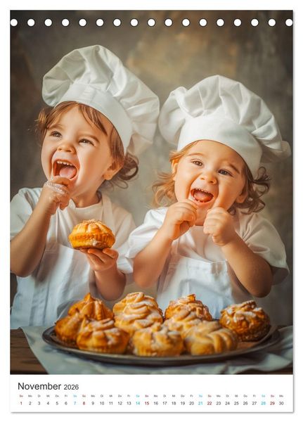 Produktbild: Backen mit Kids (Tischkalender 2026 DIN A5 hoch), CALVENDO Monatskalender