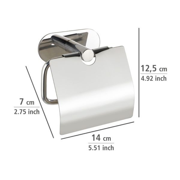 Turbo-Loc® Edelstahl Toilettenpapierhalter Orea mit online bestellen Deckel Shine