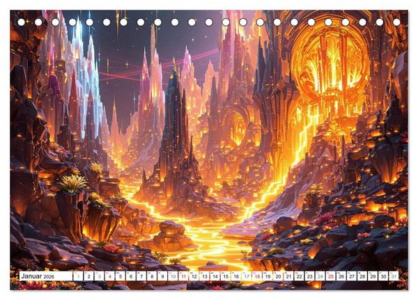 Produktbild: Welten aus Licht (Tischkalender 2026 DIN A5 quer), CALVENDO Monatskalender