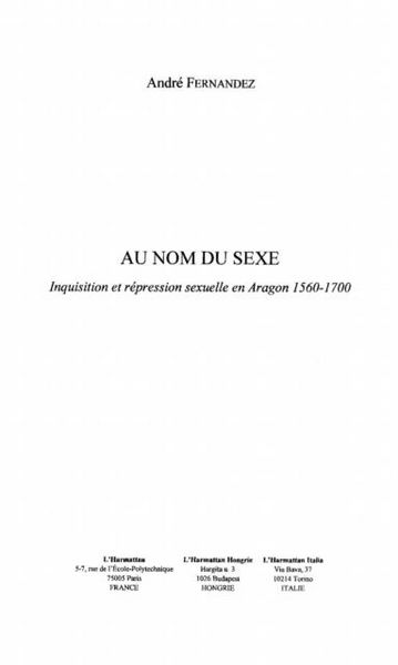 Produktbild: Au nom du sexe