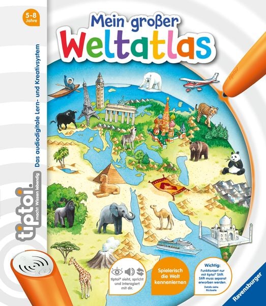 Tiptoi Mein großer Weltatlas, Gebundene Ausgabe von Inka Friese, Ravensburger Verlag GmbH