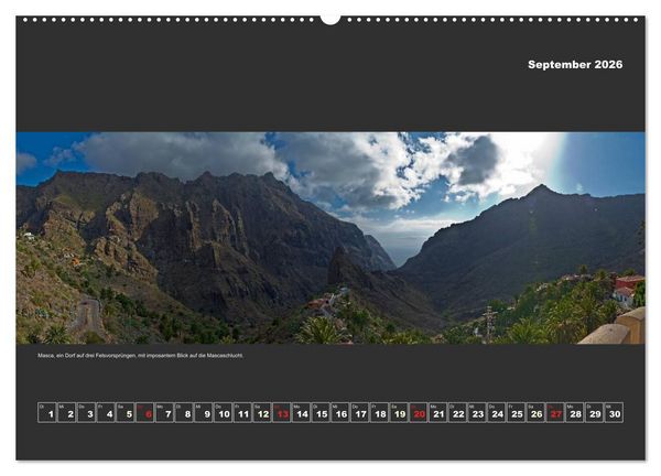 Produktbild: Teneriffa im Panorama (Wandkalender 2026 DIN A2 quer), CALVENDO Monatskalender