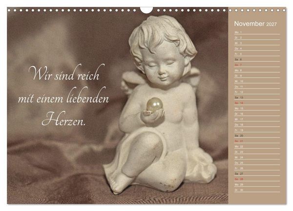 Produktbild: Engel - Die Worte der Liebe (Wandkalender 2027 DIN A3 quer), CALVENDO Monatskalender