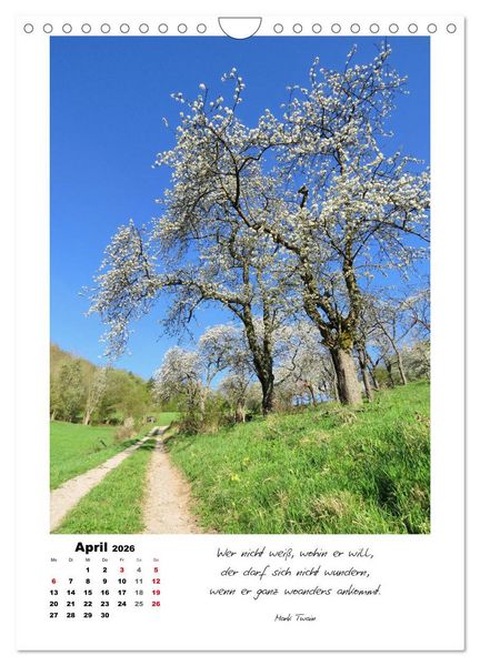 Produktbild: Wege durchs Jahr - Spazierg&auml;nge im sch&ouml;nen Nordhessen (Wandkalender 2026 DIN A4 hoch), CALVENDO Monatskalender