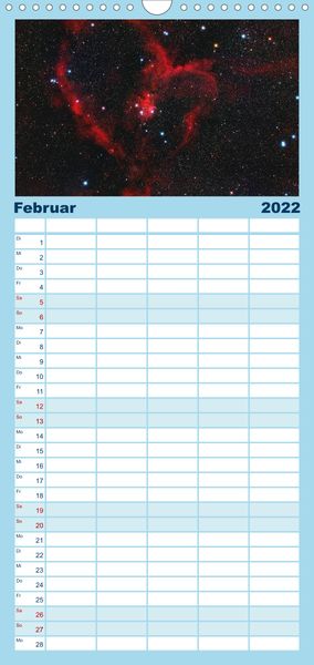 Produktbild: Familienplaner Atemberaubender Weltraum (Wandkalender 2022 , 21 cm x 45 cm, hoch)