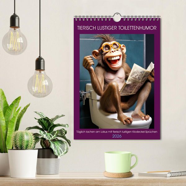 Produktbild: Tierisch lustiger Toilettenhumor (Wandkalender 2026 DIN A4 hoch), CALVENDO Monatskalender