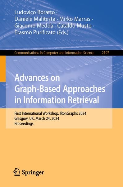 Produktbild: Advances on Graph-Based Approaches in Information Retrieval