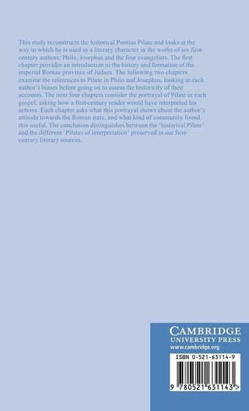 Produktbild: Pontius Pilate in History and Interpretation