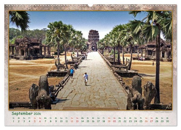 Produktbild: Kambodscha, Angkor Thom, Angkor Wat und Bayon (Wandkalender 2026 DIN A2 quer), CALVENDO Monatskalender