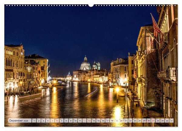 Produktbild: Stilles Venedig wenn es Nacht wird (Wandkalender 2026 DIN A2 quer), CALVENDO Monatskalender