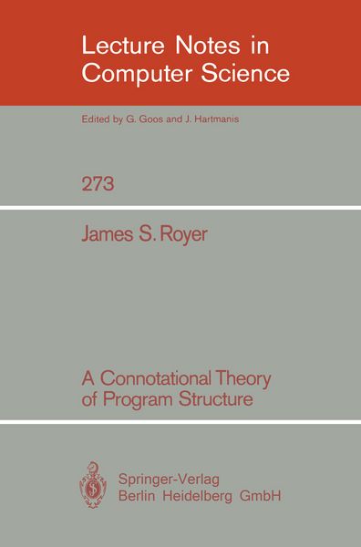 Produktbild: A Connotational Theory of Program Structure