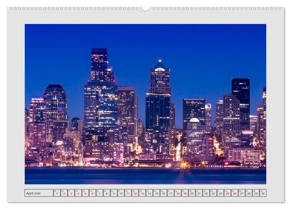 Produktbild: SEATTLE Unvergessliche Tour durch die Stadt und das Umland (hochwertiger Premium Wandkalender 2026 DIN A2 quer), Kunstdruck in Hochglanz
