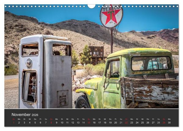 Produktbild: Vergessene Zeitzeugen entlang der Route 66 (Wandkalender 2026 DIN A3 quer), CALVENDO Monatskalender