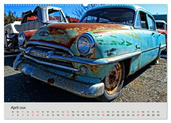 Produktbild: Rostige Autos. Faszination U.S. Wracks (hochwertiger Premium Wandkalender 2026 DIN A2 quer), Kunstdruck in Hochglanz