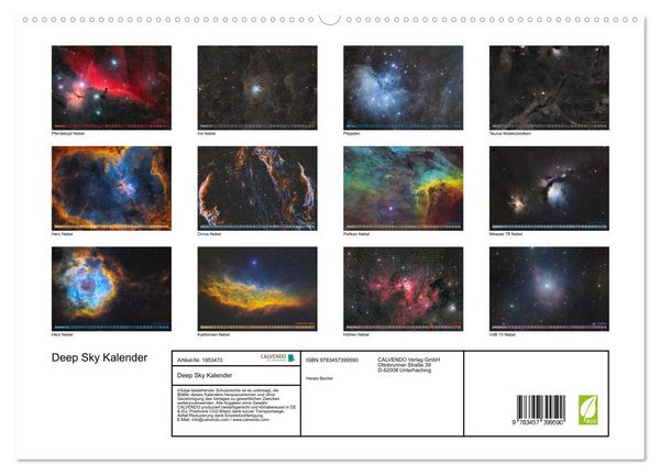 Produktbild: Deep Sky Kalender (hochwertiger Premium Wandkalender 2026 DIN A2 quer), Kunstdruck in Hochglanz