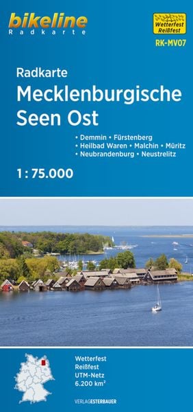 Produktbild: Radkarte Mecklenburgische Seen Ost 1:75.000 (RK-MV07)