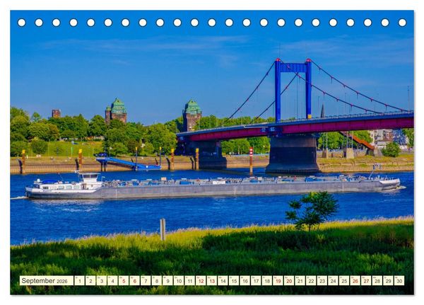 Produktbild: Duisburg - Br&uuml;cken &uuml;ber Br&uuml;cken (Tischkalender 2026 DIN A5 quer), CALVENDO Monatskalender
