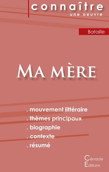 Produktbild: Fiche de lecture Ma m&egrave;re de Georges Bataille (Analyse litt&eacute;raire de r&eacute;f&eacute;rence et r&eacute;sum&eacute; complet)
