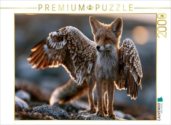 CALVENDO Puzzle Flugfuchs | 2000 Teile Lege-Größe 90x67cm Foto-Puzzle für glückliche Stunden