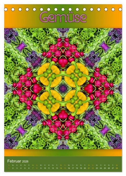 Produktbild: Kulinarische Mandalas (Tischkalender 2026 DIN A5 hoch), CALVENDO Monatskalender