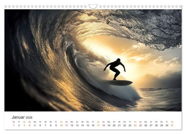 Produktbild: Surfen - Ride the Wave (Wandkalender 2026 DIN A3 quer), CALVENDO Monatskalender