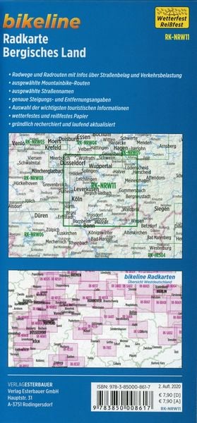 Produktbild: Radkarte Bergisches Land (RK-NRW11)