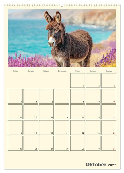 Produktbild: Eselmomente. Natur, Freiheit und Charakter (hochwertiger Premium Wandkalender 2027 DIN A2 hoch), Kunstdruck in Hochglanz