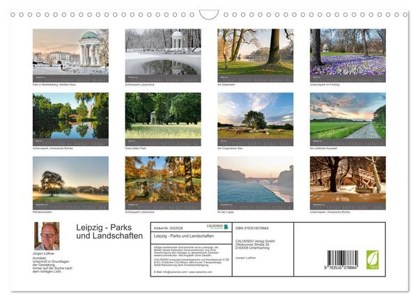 Produktbild: Leipzig - Parks und Landschaften (Wandkalender 2026 DIN A3 quer), CALVENDO Monatskalender