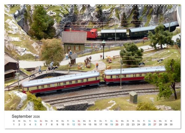 Produktbild: Miniaturbahnen international (hochwertiger Premium Wandkalender 2026 DIN A2 quer), Kunstdruck in Hochglanz