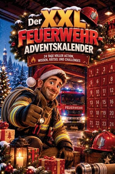 Produktbild: Der XXL Feuerwehr-Adventskalender - 24 einsatzreiche &Uuml;berraschungen mit Ausmalbildern, R&auml;tseln, Mitmachseiten, kuriosen Fakten, unn&uuml;tzem Wissen