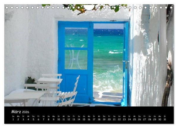 Produktbild: Mykonos - Stille Ecken (Wandkalender 2026 DIN A4 quer), CALVENDO Monatskalender