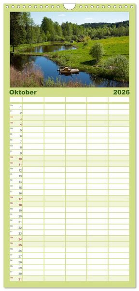 Produktbild: Familienplaner 2026 - Litauens Sch&ouml;nheiten mit 5 Spalten (Wandkalender, 21 x 45 cm) CALVENDO