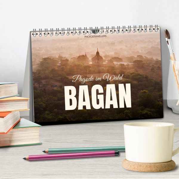 Produktbild: Bagan - Pagode im Wald (Tischkalender 2026 DIN A5 quer), CALVENDO Monatskalender