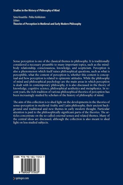 Produktbild: Theories of Perception in Medieval and Early Modern Philosophy