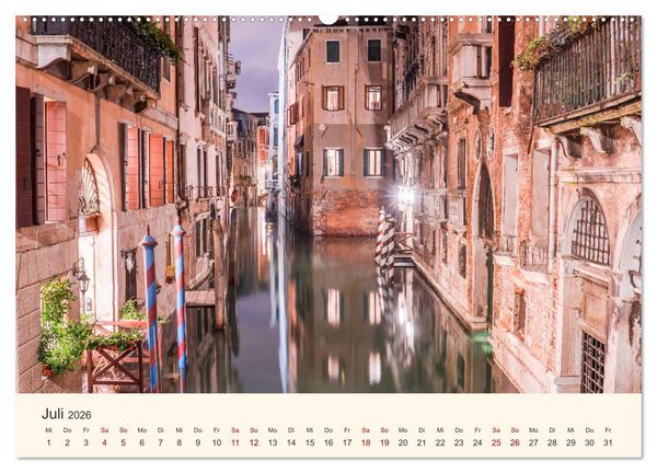 Produktbild: Venedig bei Tag und Nacht (hochwertiger Premium Wandkalender 2026 DIN A2 quer), Kunstdruck in Hochglanz