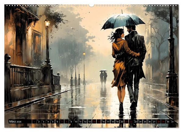 Produktbild: Nostalgische Romanzen - Liebe, Lust und Leidenschaft (hochwertiger Premium Wandkalender 2026 DIN A2 quer), Kunstdruck in Hochglanz