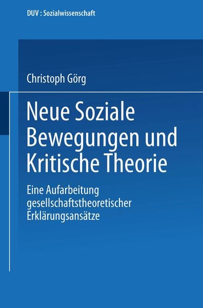 Produktbild: Neue Soziale Bewegungen und Kritische Theorie
