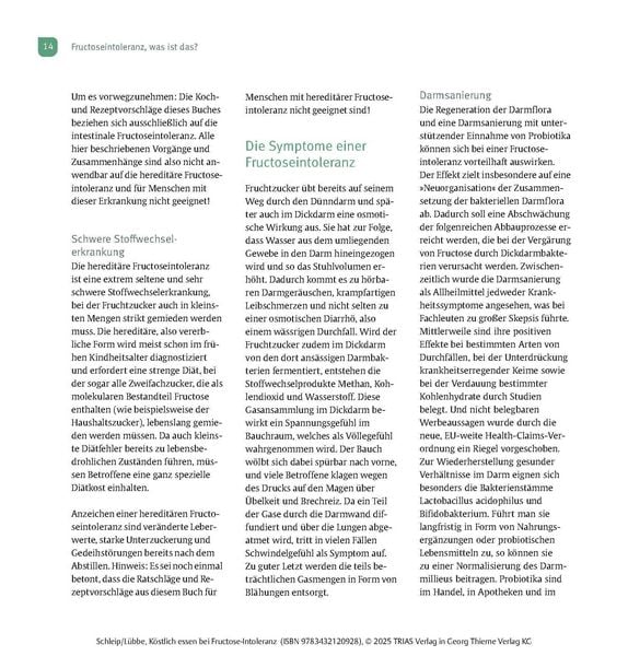 Produktbild: K&ouml;stlich essen Fructoseintoleranz
