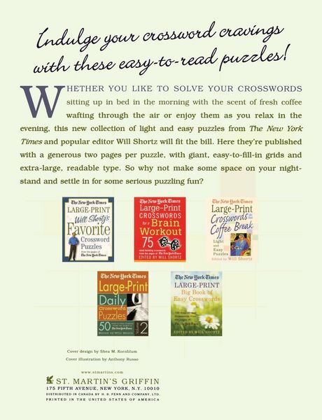 Produktbild: The New York Times Large-Print Crosswords for Your Bedside