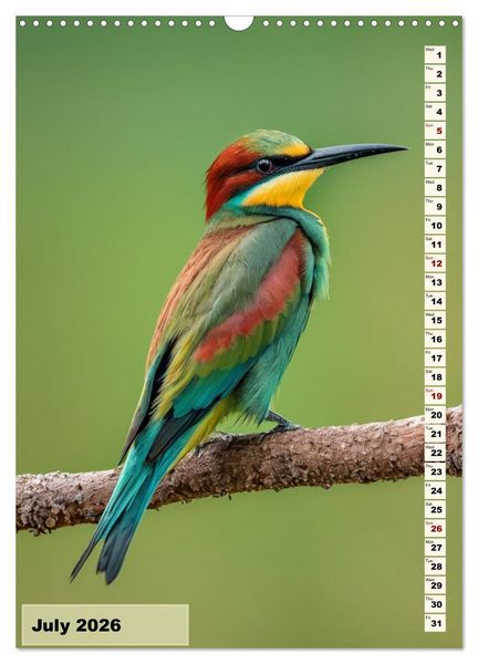 Produktbild: Colourful birds (Wall Calendar 2026 DIN A3 portrait), CALVENDO 12 Month Wall Calendar